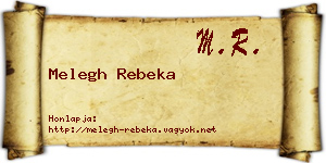 Melegh Rebeka névjegykártya